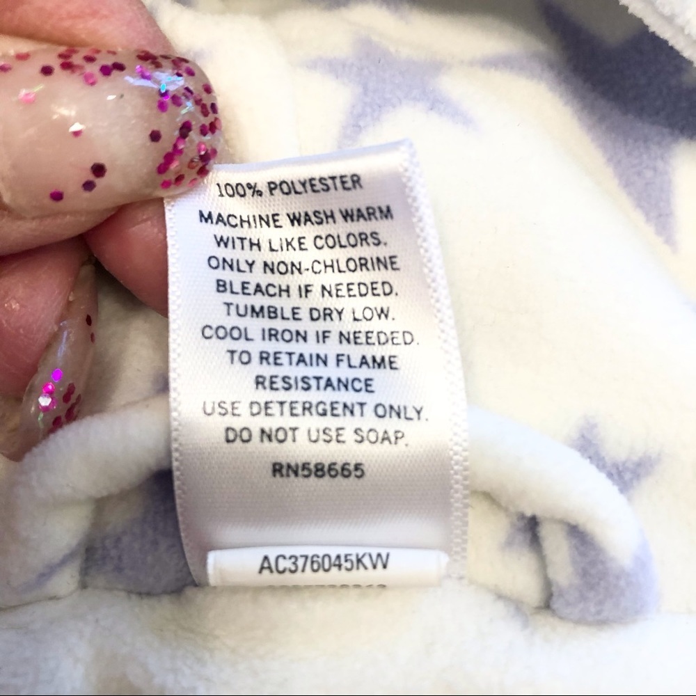 🌈 6/$60, Tucker & Tate Kids Robe, Prpl/Wht, Large - Picture 5 of 9